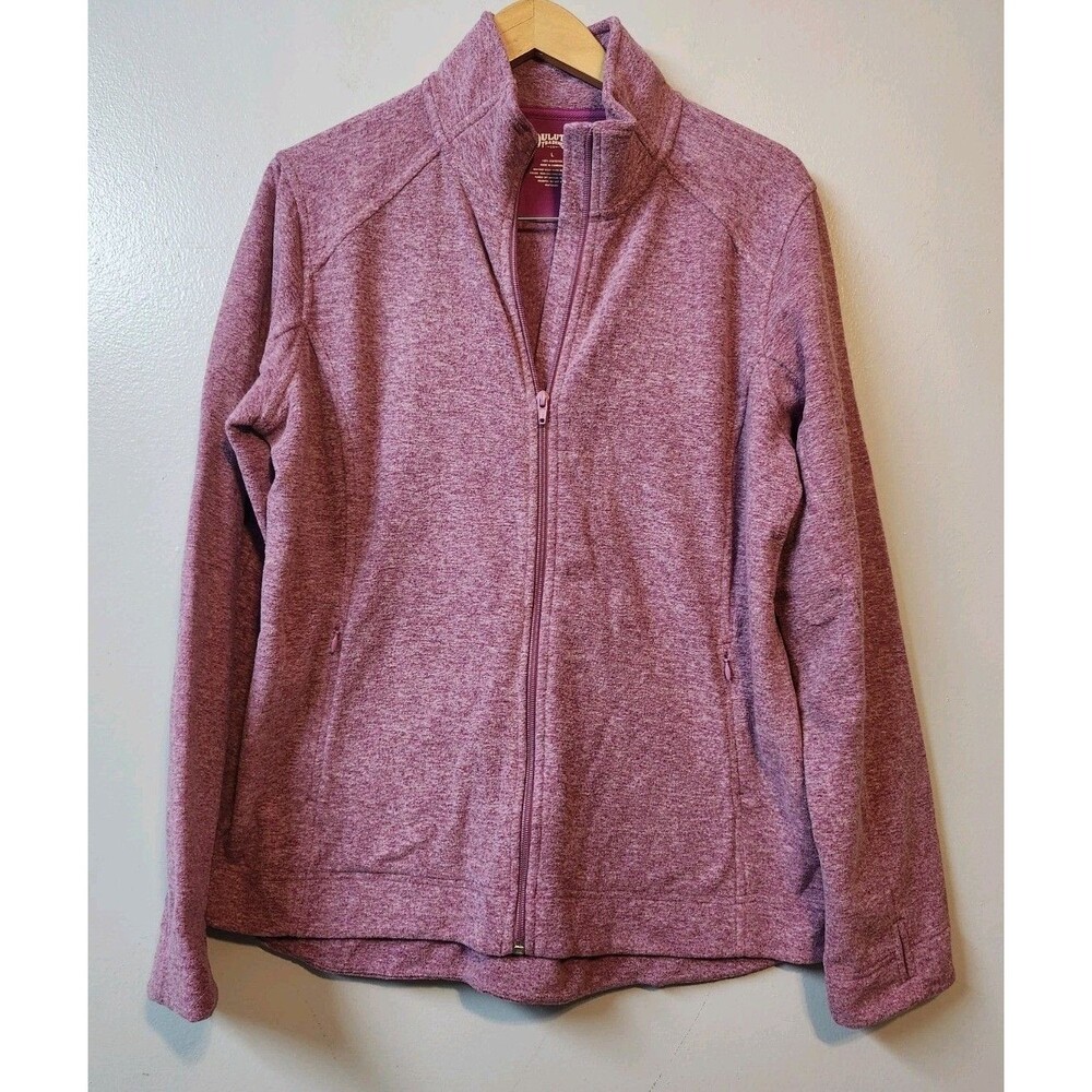 DULUTH WOMEN'S FROST LAKE FLEECE FULL ZIP JACKET IN ROSE HEATHER SIZE LARGE